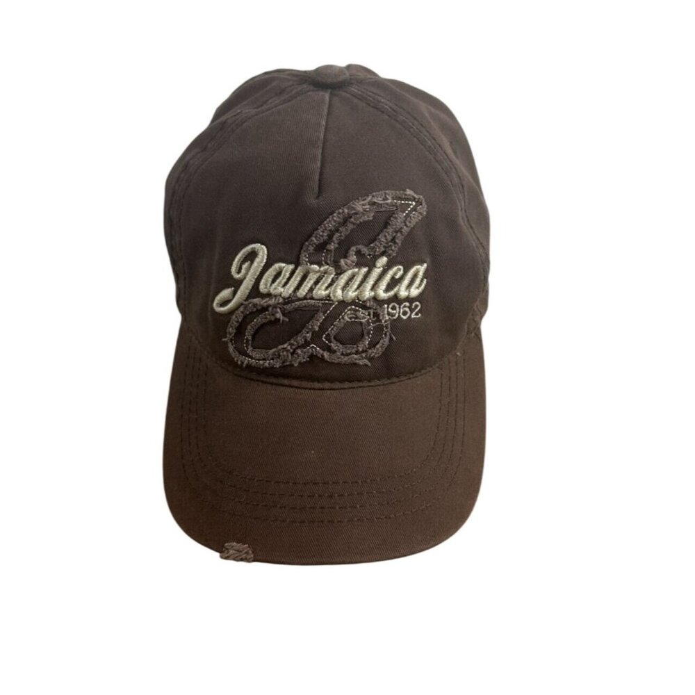 Vintage Jamaica 1962 Brown Adjustable Baseball Cap Size OS